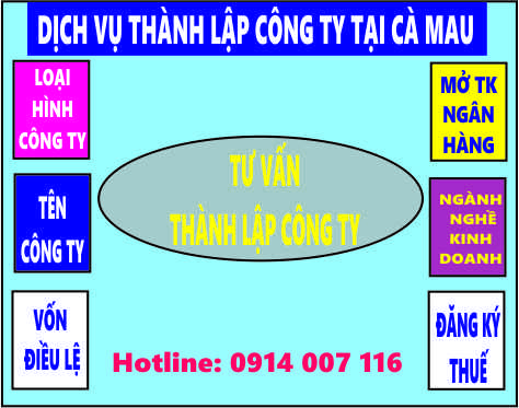 Dịch vụ th&agrave;nh lập c&ocirc;ng ty tại C&agrave; Mau A-Z