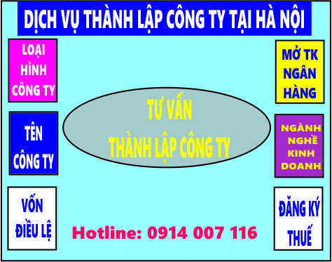 Th&agrave;nh lập c&ocirc;ng ty tại H&agrave; Nội