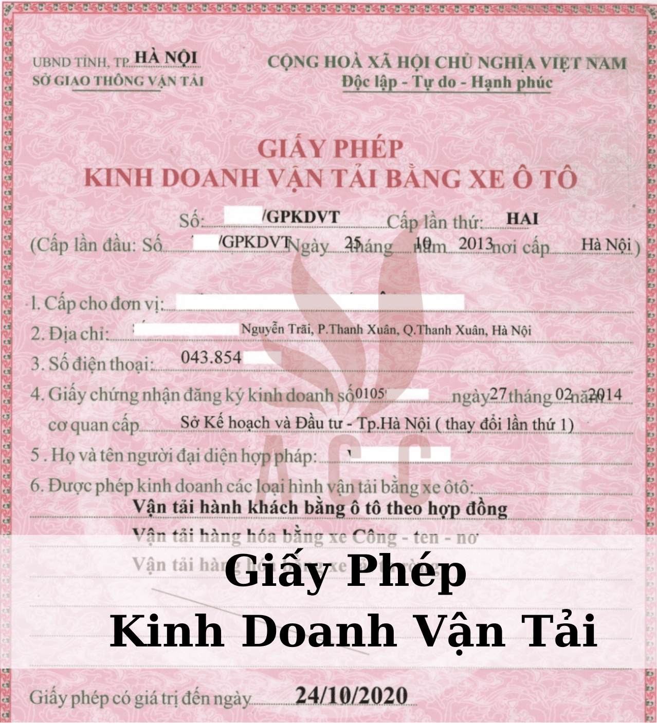 Dịch vụ giấy phép kinh doanh vận tải tại Lạng Sơn